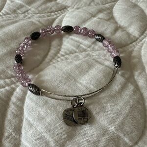 Alex + Ani purple beaded bangle